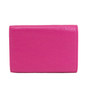 Balenciaga fold Wallet Tri Compact Leather Bi Logo